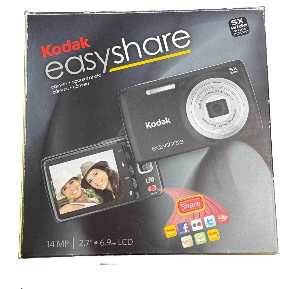 Kodak EasyShare MD55 14MP Digital Camera 5X Zoom Bundle Tested w/ Case & Charger